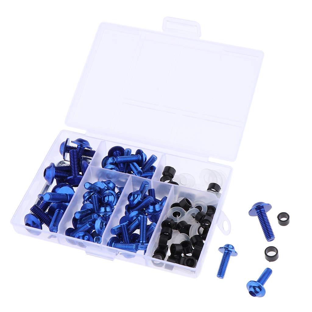 158 Stück Motorrad Komplette Verkleidung Bolzen Kit Befestigungsclips Schrauben Blau 158 Stück Motorrad Komplette Verkleidung Bolzen Kit Befestigungsclips Schrauben Blau von Geardeangloow