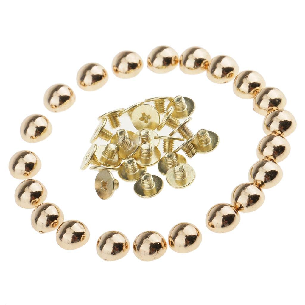 20 Stück Pilzkuppel-Nieten, Nieten für Lederhandwerk, Tasche, 8 mm, goldfarben 20 Stück Pilzkuppel-Nieten, Nieten für Lederhandwerk, Tasche, 8 mm, goldfarben von Geardeangloow