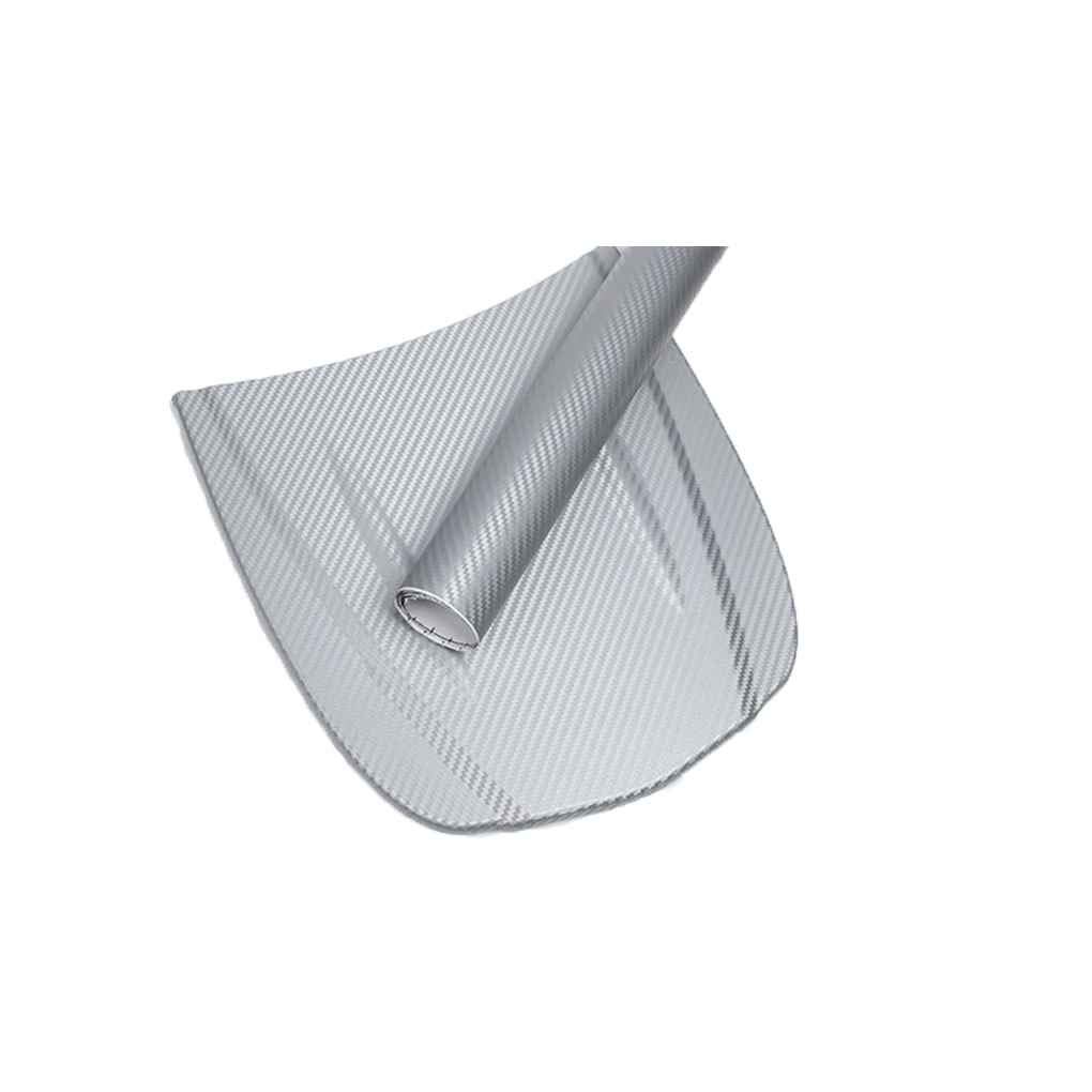 3D-Kohlefaser-Autofolie, selbstklebend, Auto-Folie, Aufkleber, Rolle, DIY-Aufkleber, Dekor, Hochglanz, wasserdicht, Silber 3D-Kohlefaser-Autofolie, selbstklebend, Auto-Folie, Aufkleber, Rolle, DIY-Aufkleber, Dekor, Hochglanz, wasserdicht, Silber von Geardeangloow