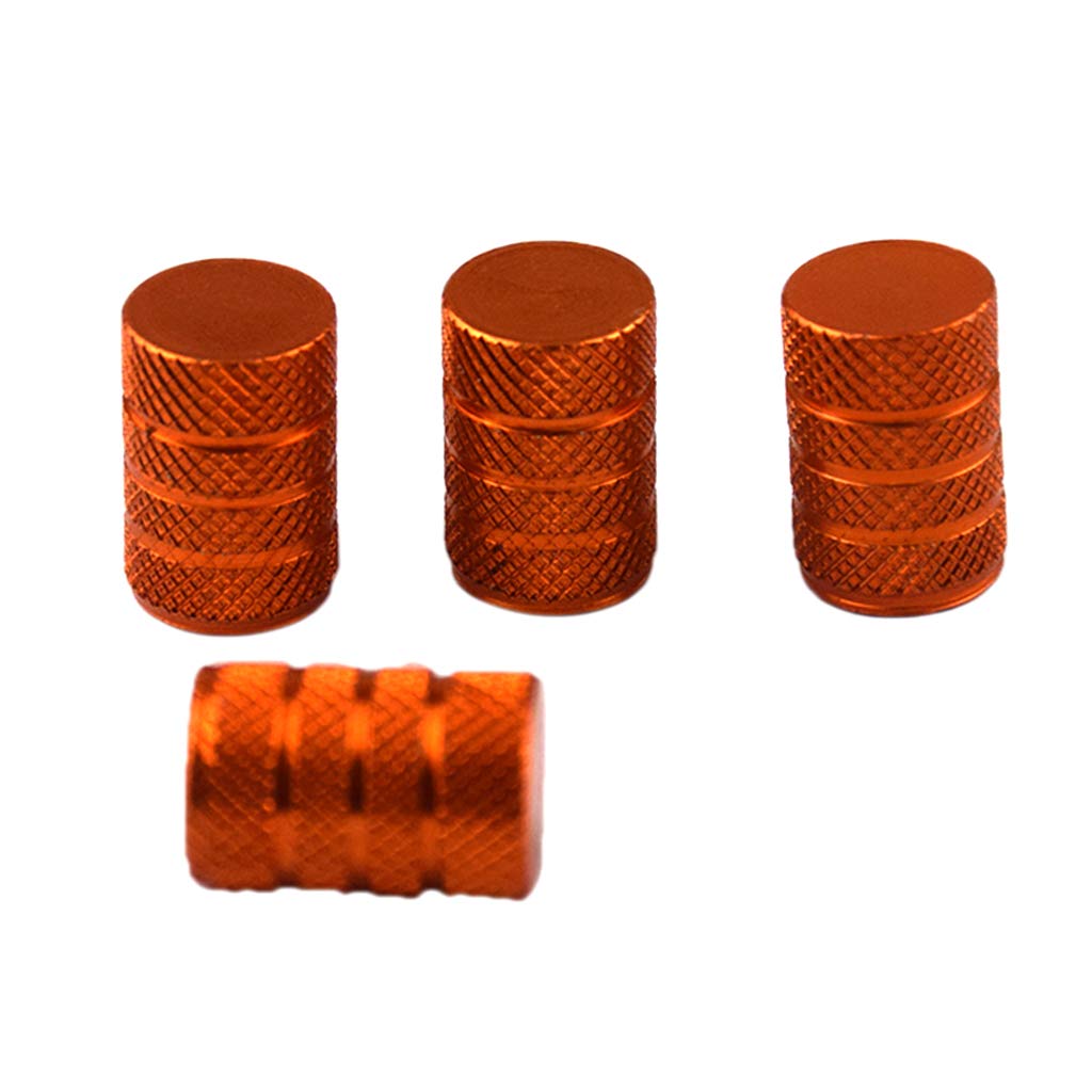 4 Stück Auto Fahrrad Aluminium Rad Reifen Vorbau Ventilkappen Staubschutz Orange 4 Stück Auto Fahrrad Aluminium Rad Reifen Vorbau Ventilkappen Staubschutz Orange von Geardeangloow