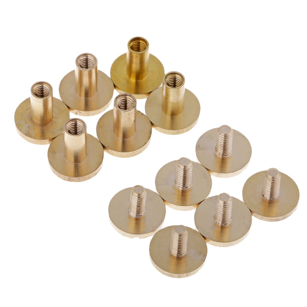 6 Sets runde Nietenschrauben, Chicago-Schraube, Lederhandwerk, Gold, 8 mm 6 Sets runde Nietenschrauben, Chicago-Schraube, Lederhandwerk, Gold, 8 mm von Geardeangloow