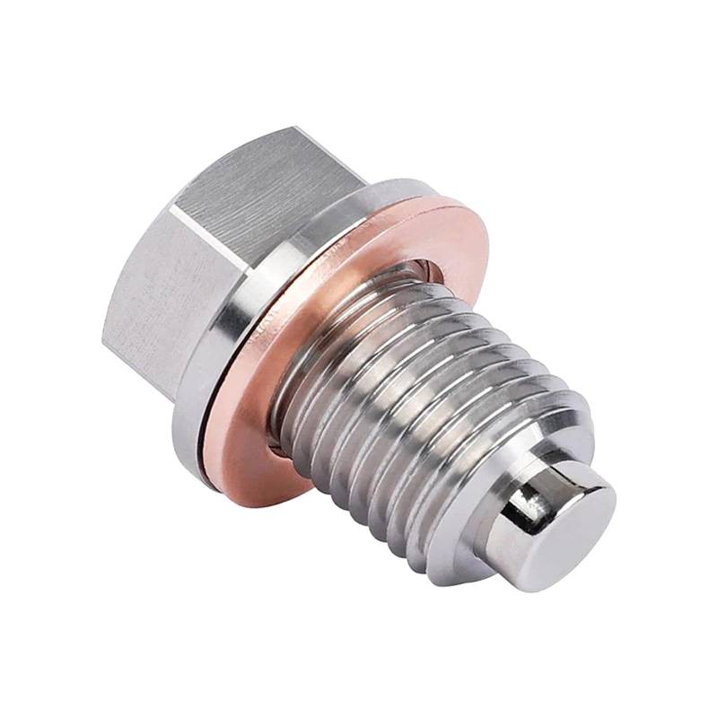 Magnetische Ölablassschraube, M12 x 1,5, strapazierfähig, mit Cooper Unterlegscheibe, Ablassmutter von Geardeangloow
