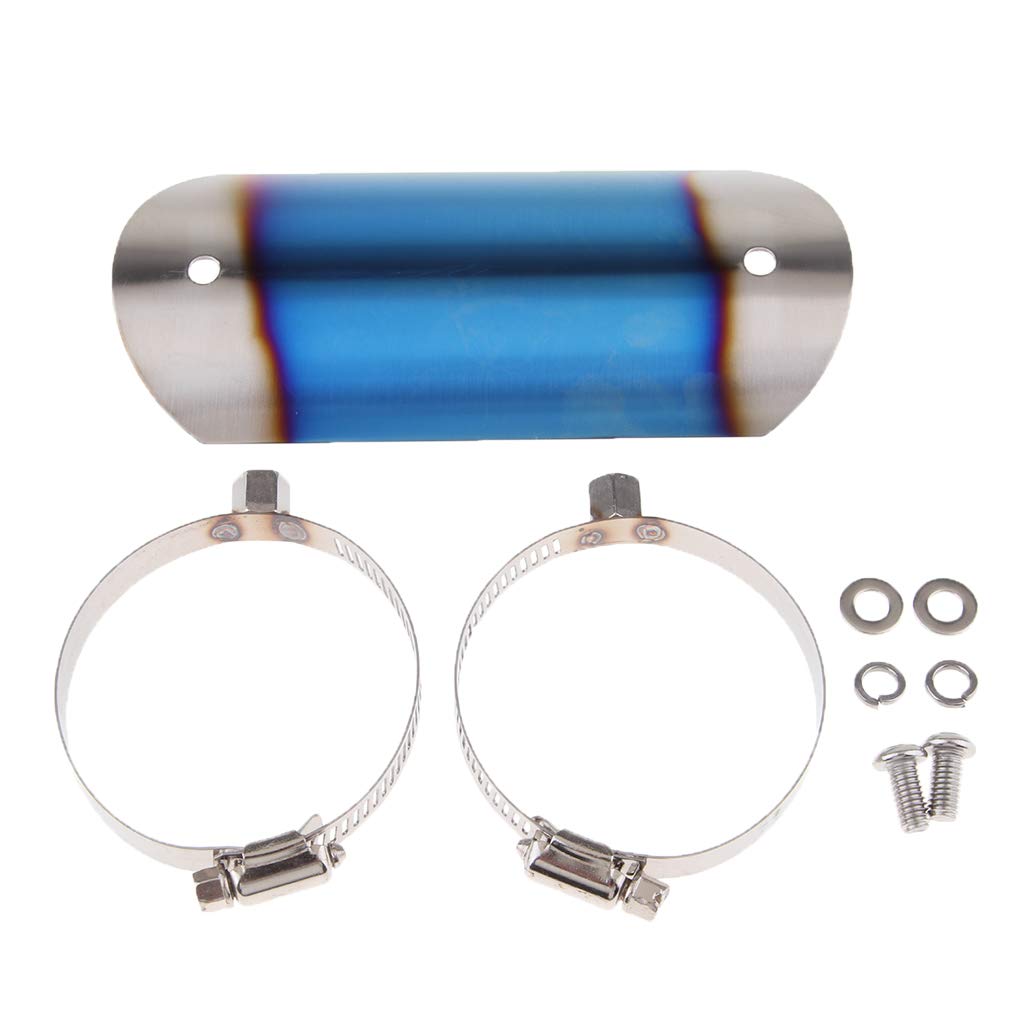 Motorrad-Auspuff-Schalldämpfer, Hitzeschild, Abdeckung, Fersenschutz, Blau Motorrad-Auspuff-Schalldämpfer, Hitzeschild, Abdeckung, Fersenschutz, Blau von Geardeangloow