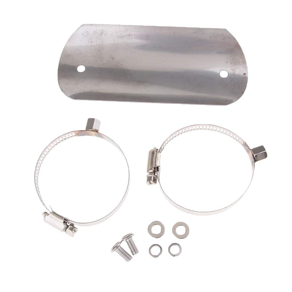 Motorrad-Auspuff-Schalldämpfer, Hitzeschild, Abdeckung, Fersenschutz, Silber Motorrad-Auspuff-Schalldämpfer, Hitzeschild, Abdeckung, Fersenschutz, Silber von Geardeangloow