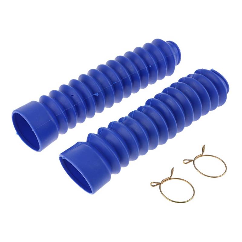 Motorrad-Gummi-Vorderradgabelmanschetten, Staubschutz, 205 x 42 x 30 mm, Blau von Geardeangloow