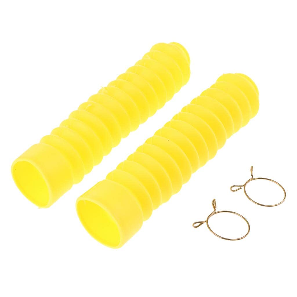 Motorrad-Gummi-Vorderradgabelmanschetten, Staubschutz, 205 x 42 x 30 mm, Gelb Motorrad-Gummi-Vorderradgabelmanschetten, Staubschutz, 205 x 42 x 30 mm, Gelb von Geardeangloow