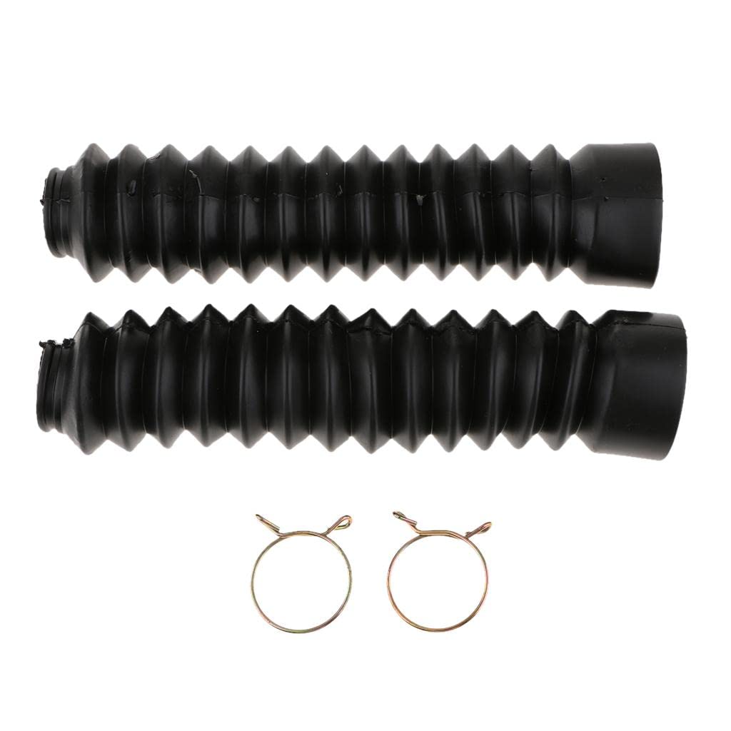 Motorrad-Gummi-Vorderradgabelmanschetten, Staubschutz, 205 x 42 x 30 mm, Schwarz Motorrad-Gummi-Vorderradgabelmanschetten, Staubschutz, 205 x 42 x 30 mm, Schwarz von Geardeangloow