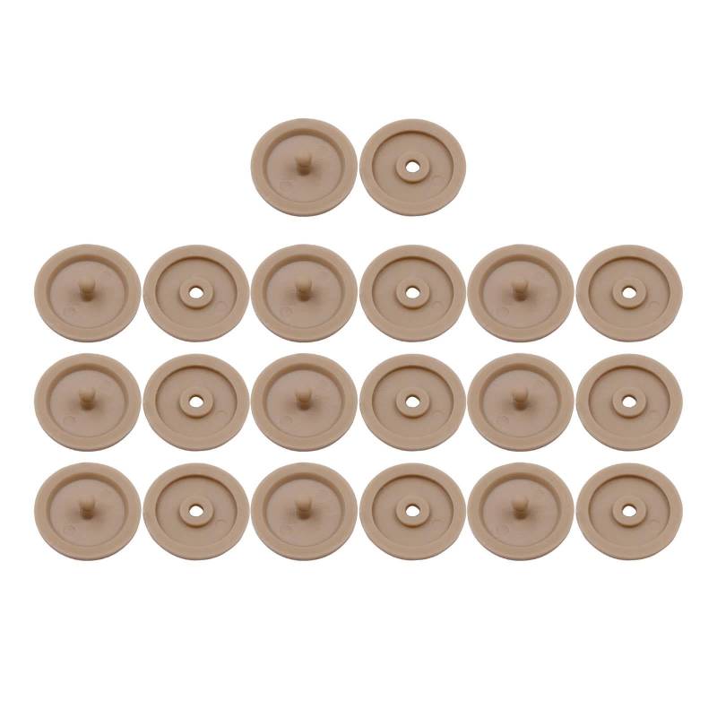 Sicherheitsgurt-Stopp-Knöpfe verhindern, dass die Sicherheitsgurtschnalle nach unten rutscht, Beige, Durchmesser 16 mm von Geardeangloow