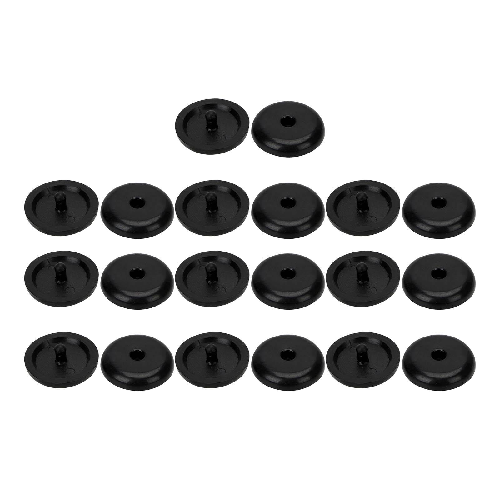 Sicherheitsgurt-Stopp-Knöpfe verhindern, dass die Sicherheitsgurtschnalle nach unten rutscht, schwarz, Durchmesser 16 mm Sicherheitsgurt-Stopp-Knöpfe verhindern, dass die Sicherheitsgurtschnalle nach unten rutscht, schwarz, Durchmesser 16 mm von Geardeangloow