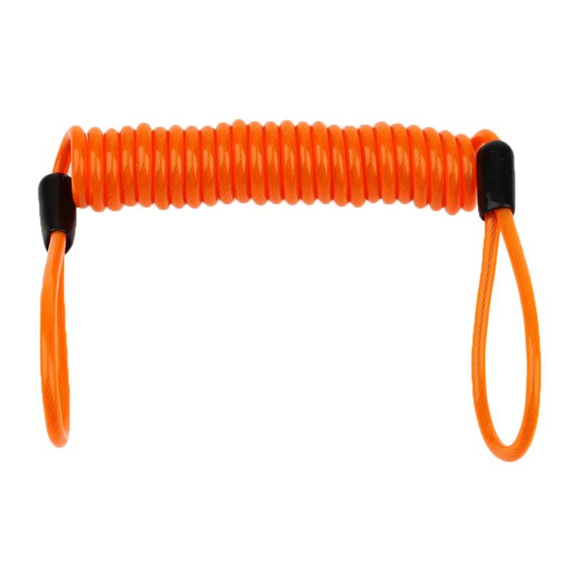 Stahl-Schlüsselband, Federspule, Drahtschloss, Sicherheitskabel, Umhängeband, Orange, 1,5 m von Geardeangloow