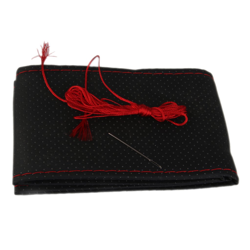 Universelle Lenkradhülle aus PU-Leder, Schwarz und Rot Universelle Lenkradhülle aus PU-Leder, Schwarz und Rot von Geardeangloow