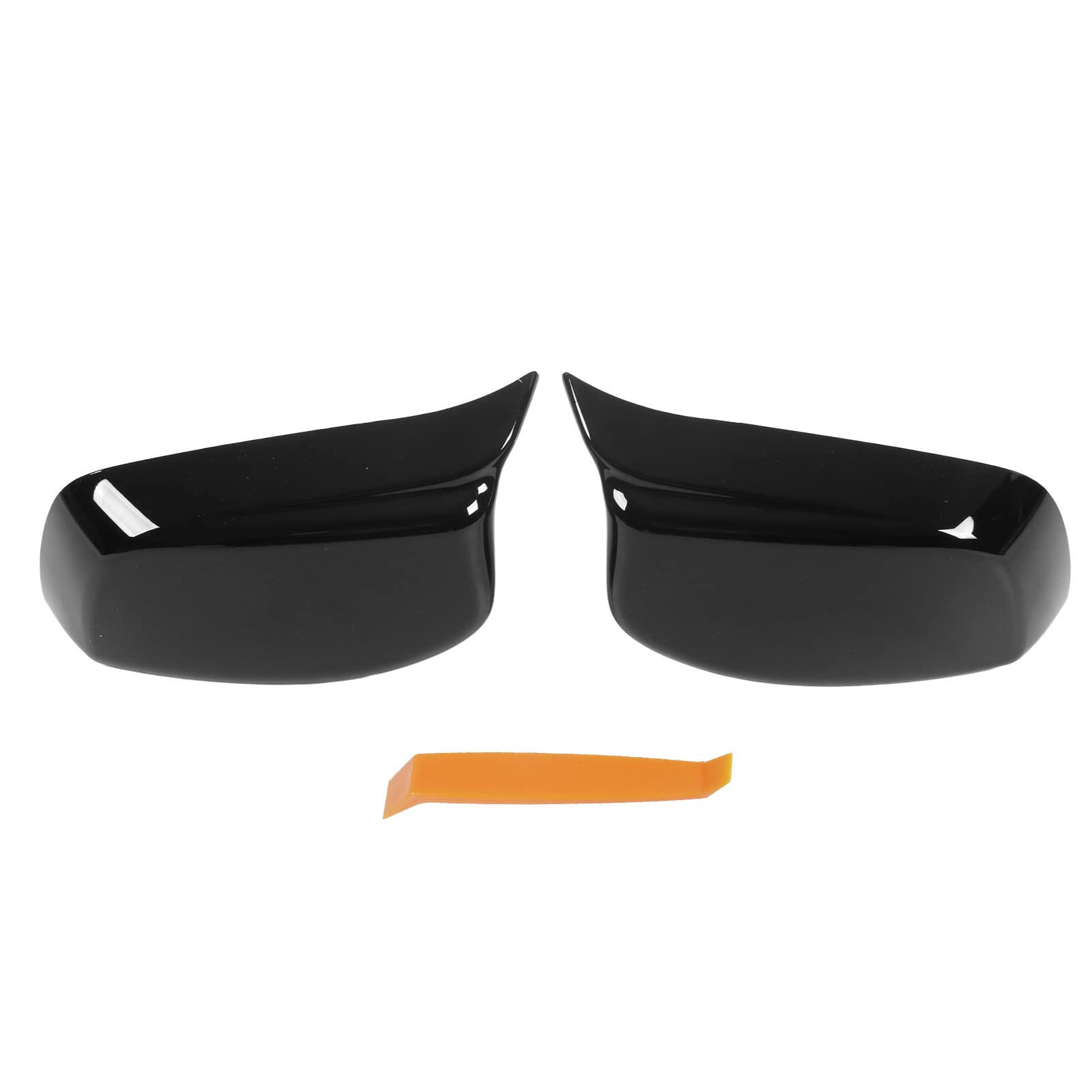 Gearwell, Türspiegelabdeckung, Rückspiegelausstattung, kompatibel mit 5 Serie 6 Serie E60 E61 E63 E64 2003-2007, Außenseitenspiegelgehäuse (Bright Black) von Gearwell
