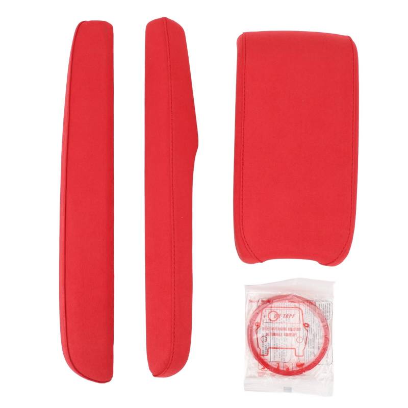 Gearwell -Armlast -Abdeckung, Center Console Deckel für Wildledergremien mit Civic 10. Gen 2016–2020, Civic Center -Konsole -Ersatzabdeckung (Red) von Gearwell