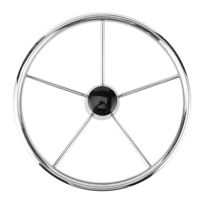 Gearwell Boots lenkrad, 15-1 2in 5 Speichen Edelstahl Marine Rad, 10 ° Marine Lenkrad Ersatz Zubehör von Gearwell