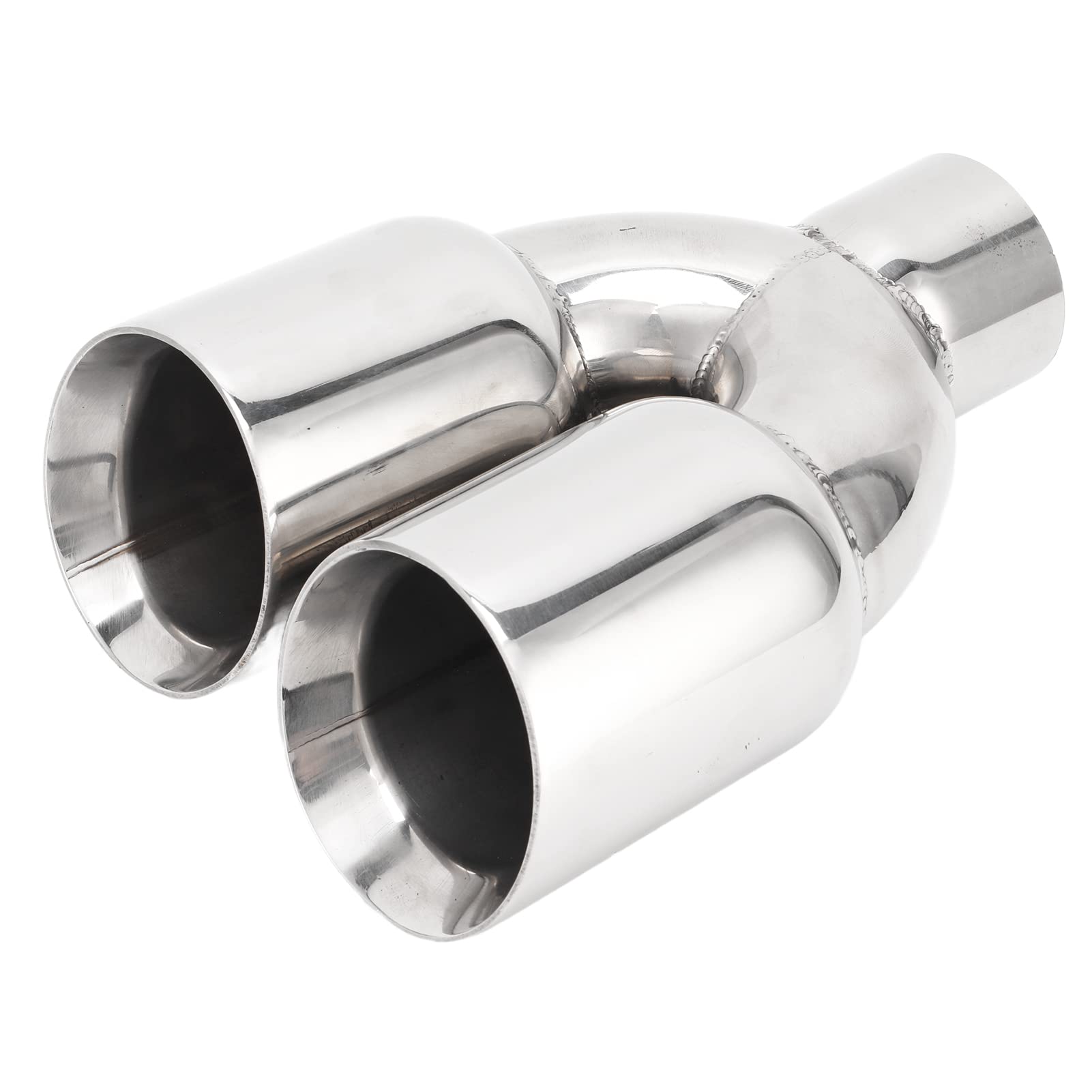 Gearwell Doppel-Auspuffblende, Auto-Endrohr, 63 x 89 mm, Edelstahl, zum Anschweißen, universelle Y-förmige Auspuffblende für Autos Gearwell Doppel-Auspuffblende, Auto-Endrohr, 63 x 89 mm, Edelstahl, zum Anschweißen, universelle Y-förmige Auspuffblende für Autos von Gearwell