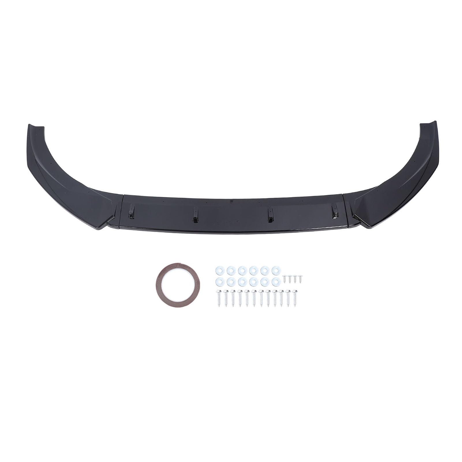 Gearwell Front Stoßstange Lippen, Auto-Splitter-Spoiler-Kit 3-Abschnitt, kompatibel mit S-Linie 8V Pre-Facelift 2013-2016, Rennstil Frontlippen Ersatz (Helles Schwarz) von Gearwell