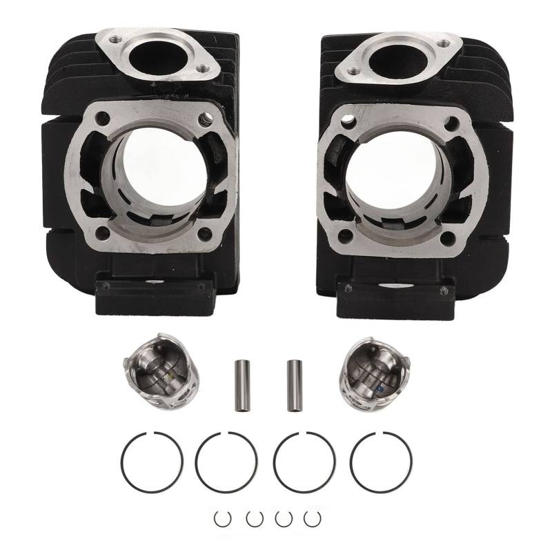 Gearwell -Kolben -Zylinder -Kit, Motor -Top -End -Set, 64 -mm -Zylinderkolben -Kit Aluminiumlegierung kompatibel mit RD350 1973-1975 360-11311-00-00 von Gearwell