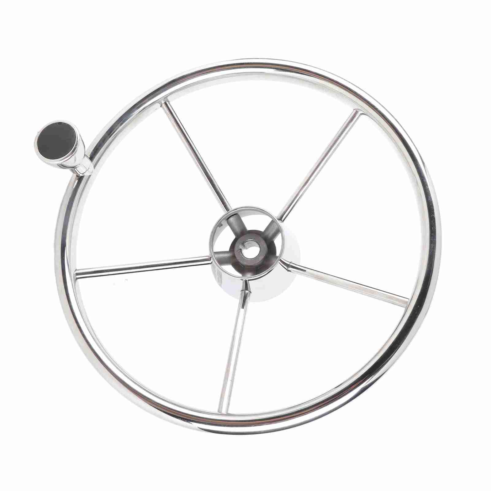 Gearwell-Lenkrad, 13,5 in 5 Speichen Edelstahl-Rad kompatibel mit Marine boot, Universal-Boots lenkrad mit Knauf Gearwell-Lenkrad, 13,5 in 5 Speichen Edelstahl-Rad kompatibel mit Marine boot, Universal-Boots lenkrad mit Knauf von Gearwell