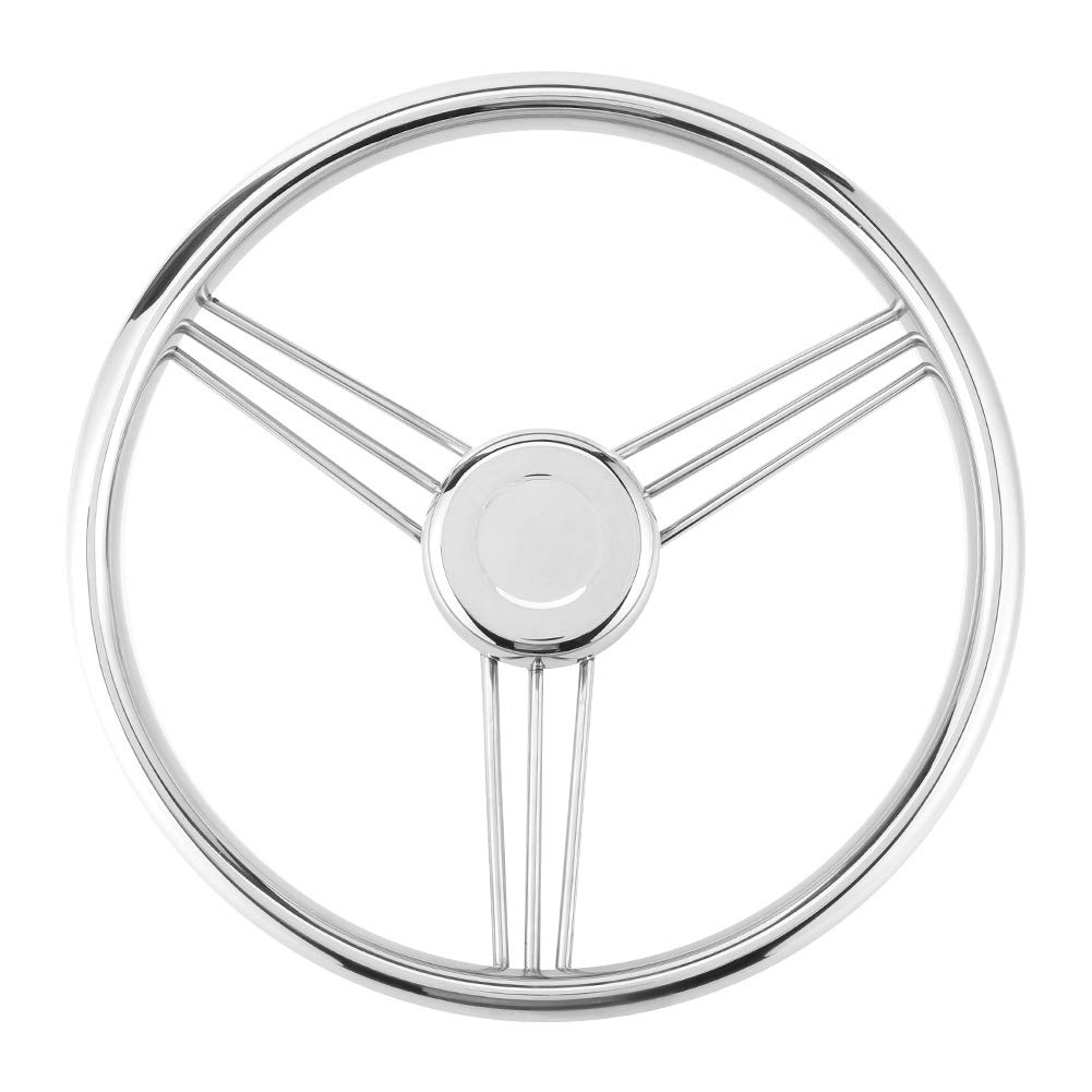 Gearwell-Lenkrad, 13-1 2 Zoll 9-Speichen-Edelstahl-Marine rad, 15 ° Yaw Lenkrad poliert Ersatz Gearwell-Lenkrad, 13-1 2 Zoll 9-Speichen-Edelstahl-Marine rad, 15 ° Yaw Lenkrad poliert Ersatz von Gearwell