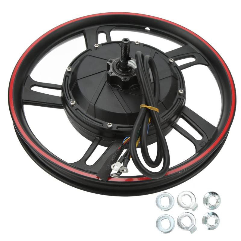 Gearwell -Nabenmotorrad, Elektromotorbaugruppe, 16 -Zoll -Elektrorad -Hub -Motor 48–72 V 500W -3500W kompatibel mit Fettreifen Fahrrädern Roller Go Karts von Gearwell