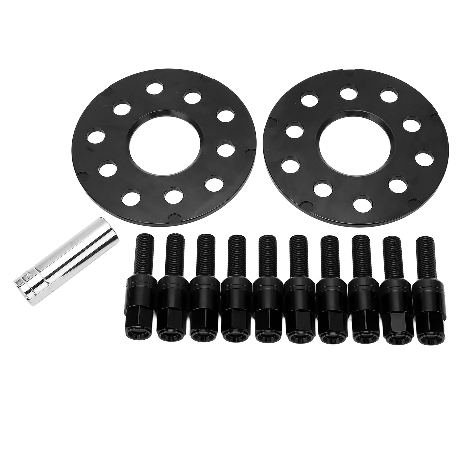 Gearwell Nabenzentriertes Spurverbreiterungsset, 5 mm Spurverbreiterung, kompatibel mit A3 A8 1997–2008, 5 x 100 5 x 112 Spurverbreiterungsersatz (Black) von Gearwell