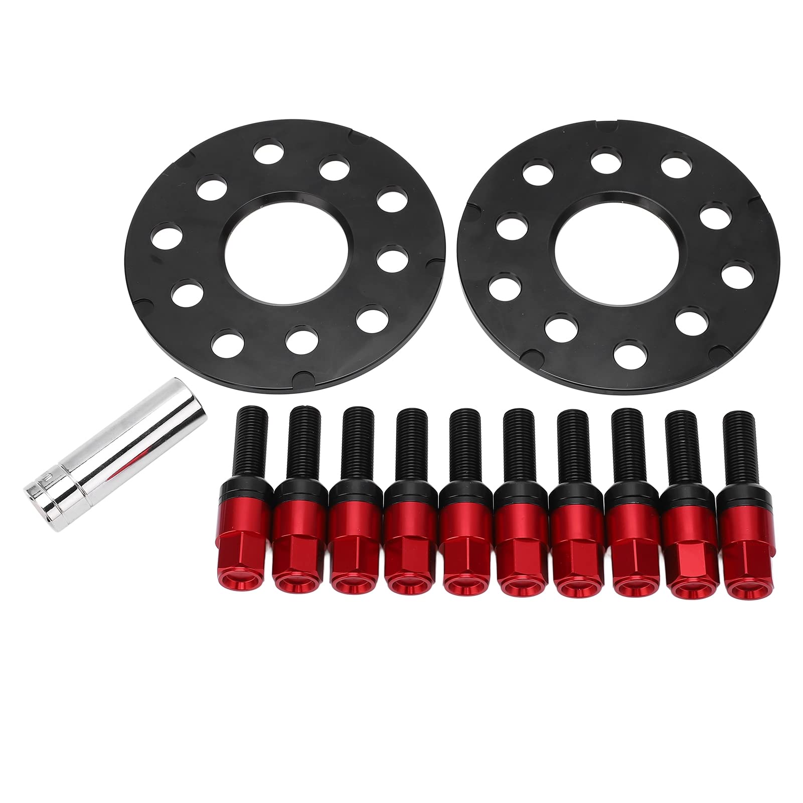 Gearwell Nabenzentriertes Spurverbreiterungsset, 5 mm Spurverbreiterung, kompatibel mit A3 A8 1997–2008, 5 x 100 5 x 112 Spurverbreiterungsersatz (Red) von Gearwell