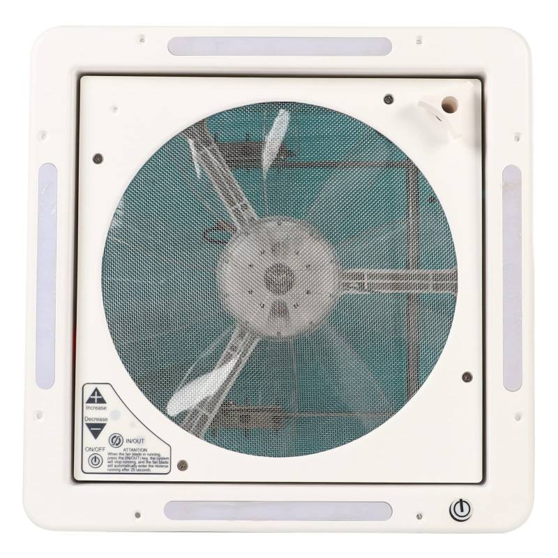 Gearwell RV -Dachentlüftungslüfter, 12V Dual -Modus -Lufteinlassauslass, 4 LED Light Yacht Anhängerentlüftung von Gearwell
