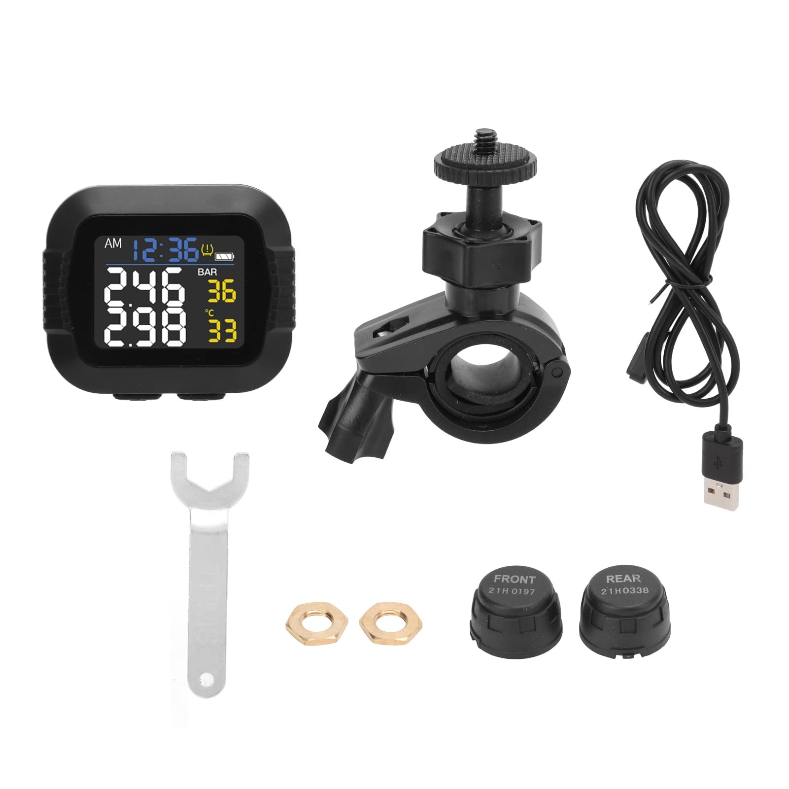 Gearwell Reifendrucküberwachung, kabelloses TPMS-Sensor-Kit, Motorrad-Reifendruckerkennungssystem für Motorräder Gearwell Reifendrucküberwachung, kabelloses TPMS-Sensor-Kit, Motorrad-Reifendruckerkennungssystem für Motorräder von Gearwell
