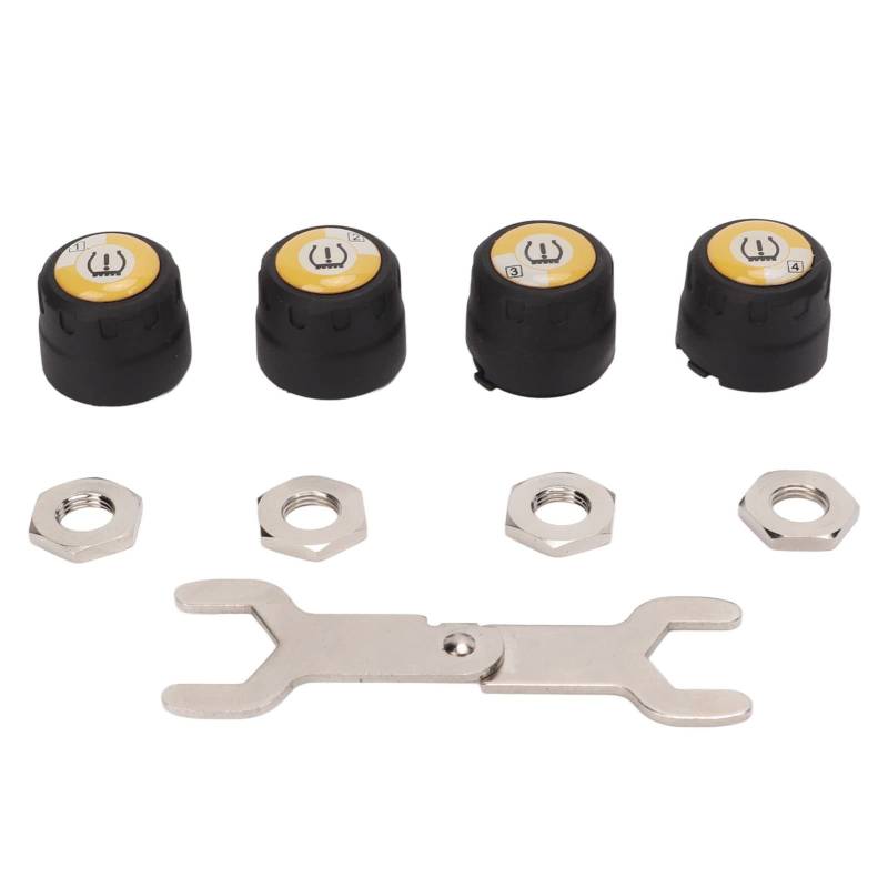 Gearwell TPMS-Sensor-Kit, Bluetooth-Reifendruckmonitor, IP67, wasserdicht, kompatibel mit Telefon-App-Anzeige, Echtzeit-TPMS für Fahrzeuge von Gearwell