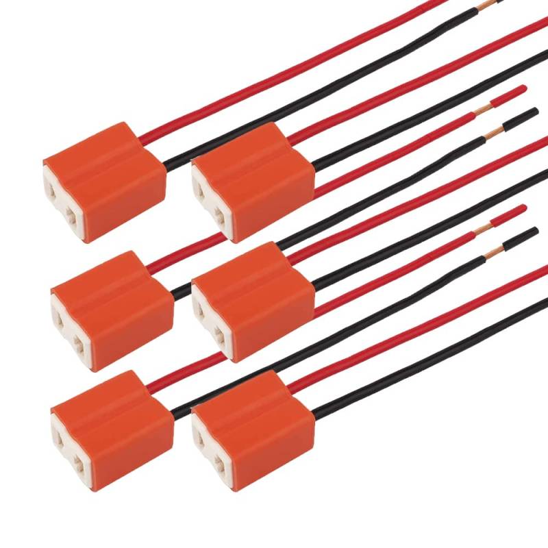 Gebildet 6 Stück H7 Buchse Kabelverbinder Zopf für LED Scheinwerfer Sockel Kabelbaum Ersatz Kit von Gebildet