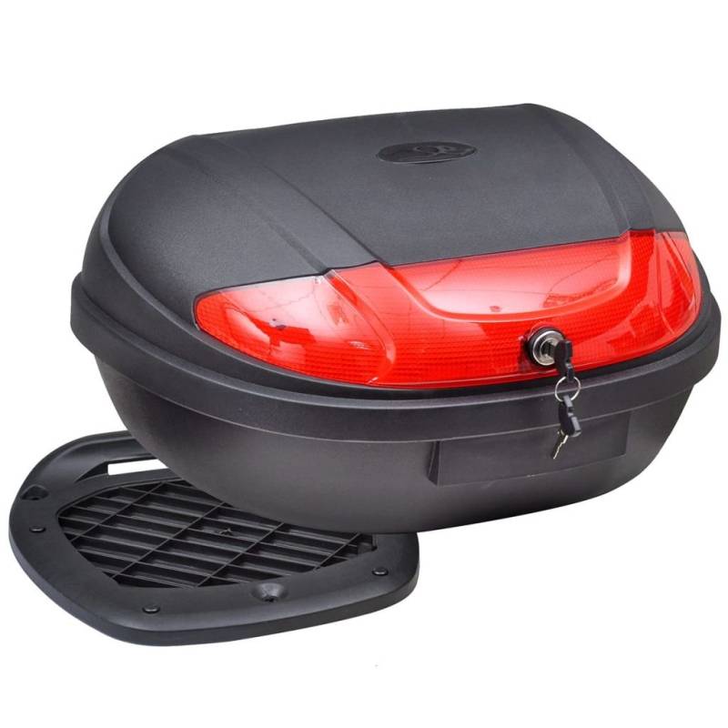 Gecheer Motorradkoffer Wasserdicht Top Case Motorrad Roller Rollerkoffer Helmkoffer Topcase Koffer Motorradtasche 72 L für Zwei Helme von Gecheer