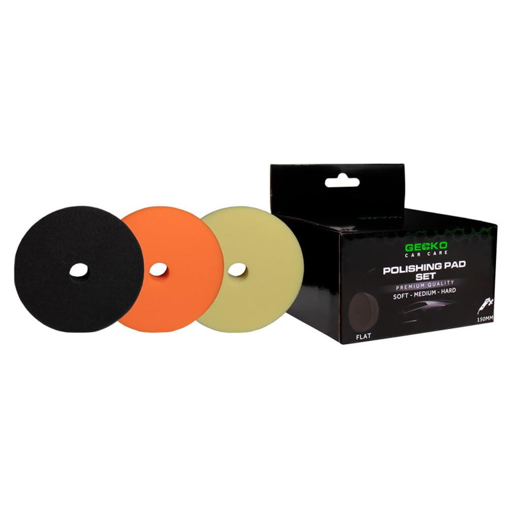 Gecko Polierpads 150mm 3-Stück, Schwarz Gecko Polierpads 150mm 3-Stück, Schwarz von Gecko