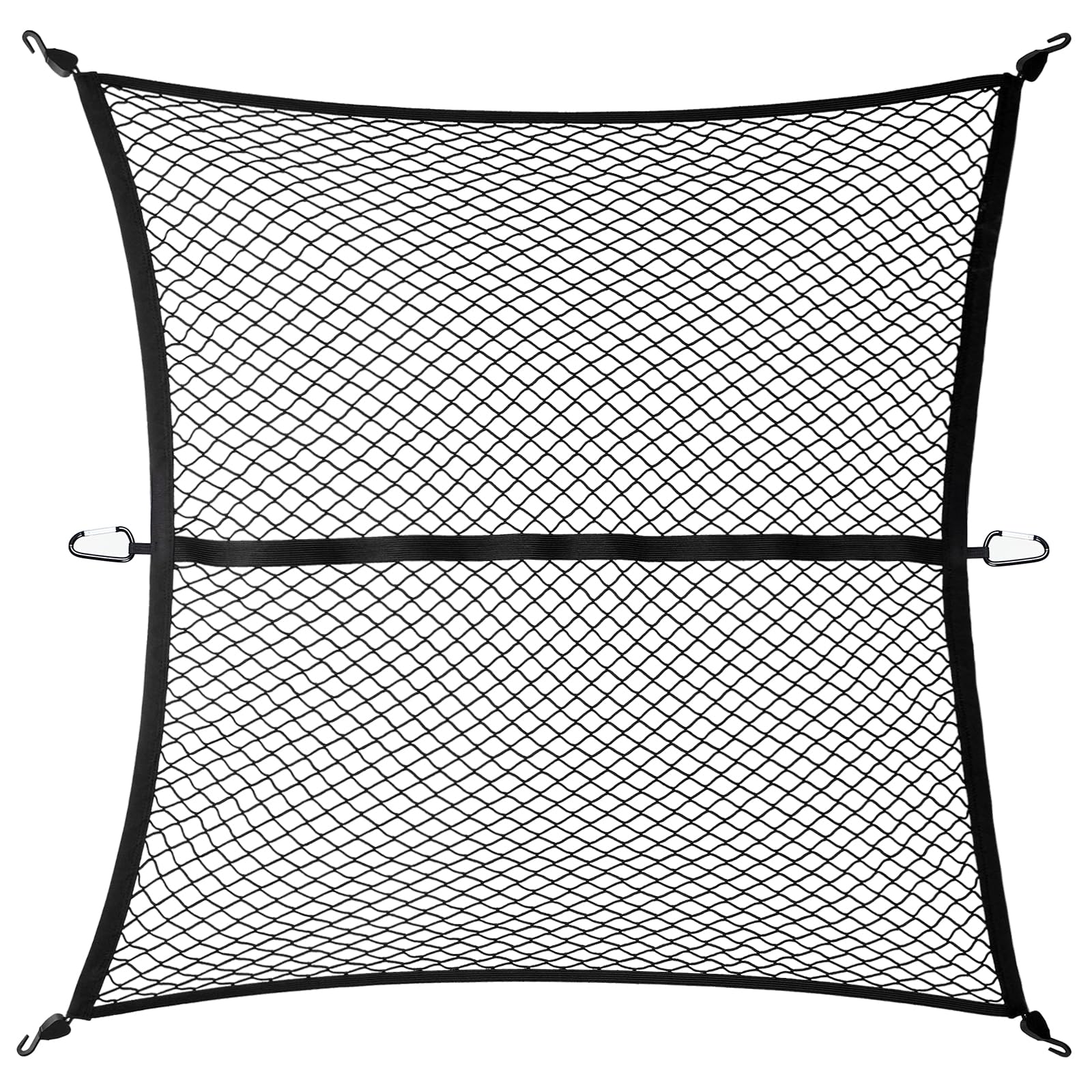 Gedlex Hochelastisches Gepäcknetzc Groß, Spannnetz mit Haken, Kofferraum Netz 1,2 x 1,2 m Dehnbar bis 2,1 m x 2,1 m, Frachtnetz fur Pickup, Auto, LKW, SUV, Anhänger, Boot, Wohnmobil Gedlex Hochelastisches Gepäcknetzc Groß, Spannnetz mit Haken, Kofferraum Netz 1,2 x 1,2 m Dehnbar bis 2,1 m x 2,1 m, Frachtnetz fur Pickup, Auto, LKW, SUV, Anhänger, Boot, Wohnmobil von Gedlex