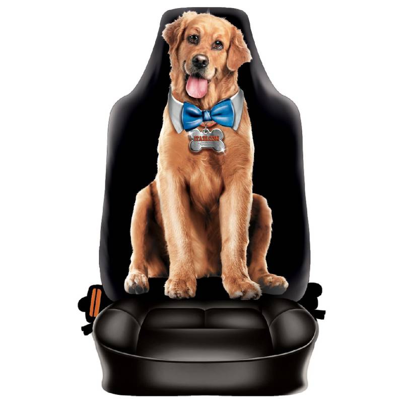 Geile-Fun-T-Shirts Autositzbezug Hund auf dem Sitz Beifahrer Schonbezug Auto Sitzbezug geil Bedruckt und für Seitenairbag geeignet von Geile-Fun-T-Shirts