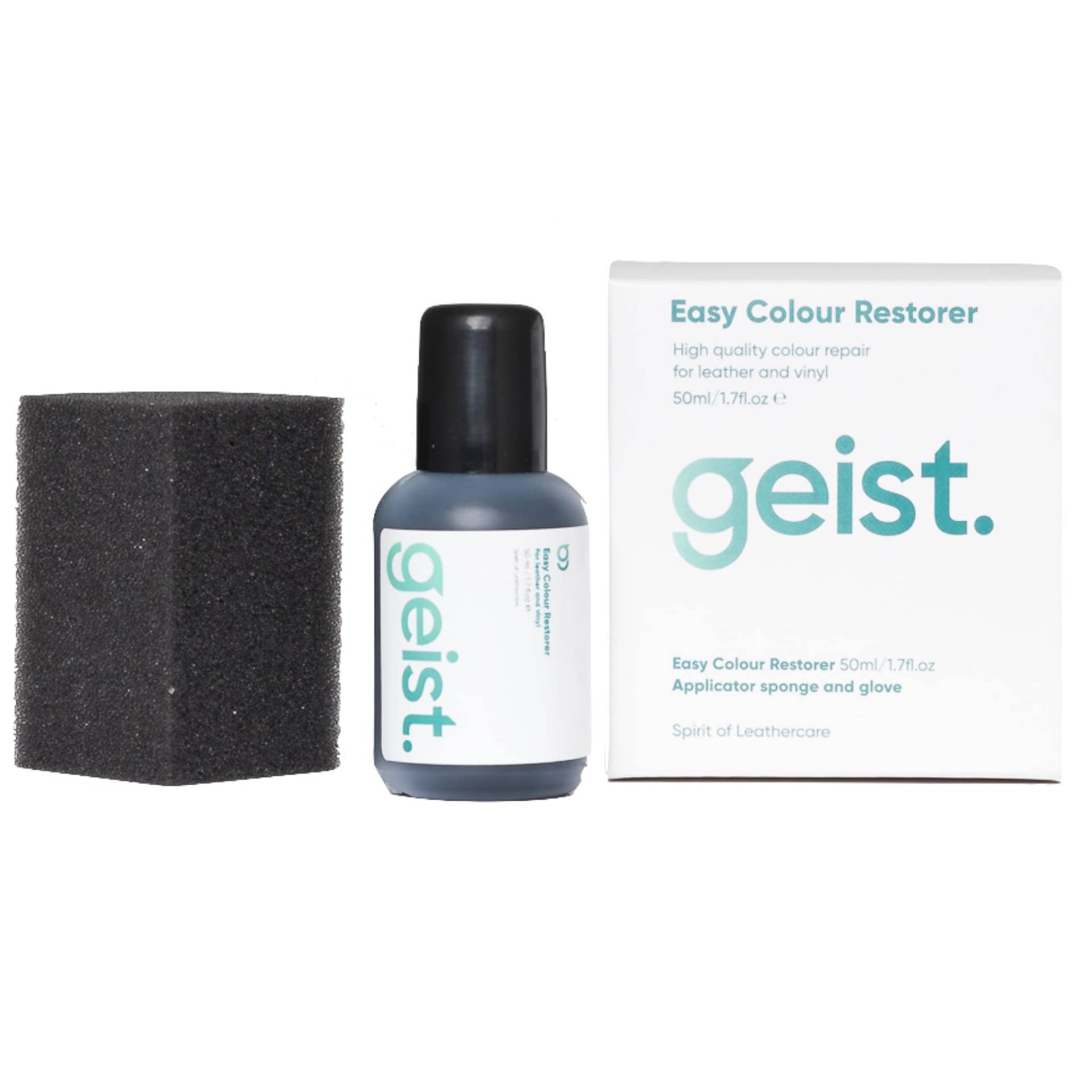 Geist. Easy DIY Colour Restorer | Farbe Für Leder & Kunstleder | Dunkelgrau, 50ml von Geist.