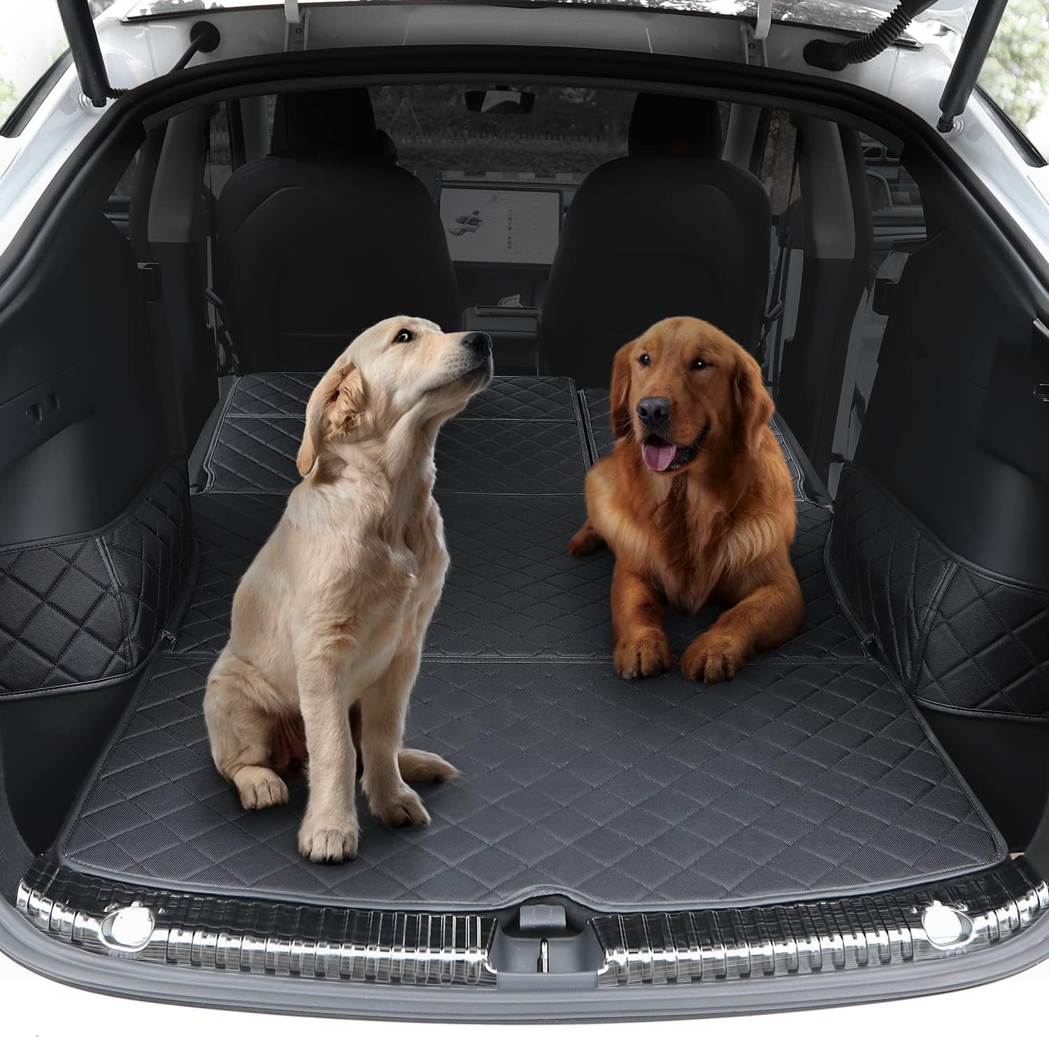 Gelivable Kofferraum Haustier Matte für Tesla Model Y Zubehör Wasserdicht Cargo Liner für Hunde Rücksitz Abdeckung von Gelivable