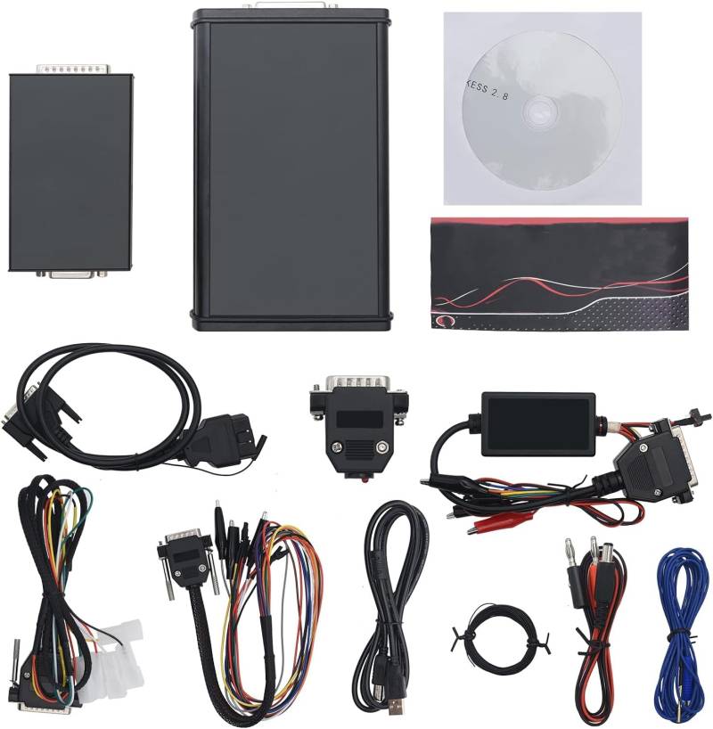 Geloo ECU Programmierer Autodiagnosescanner ECU Auto Power Upgrade Programmierwerkzeug für Kess V2 5.017 V 2.80 ECU-OBD2 Token-Autodiagnoseprogrammierer OBDII von Geloo