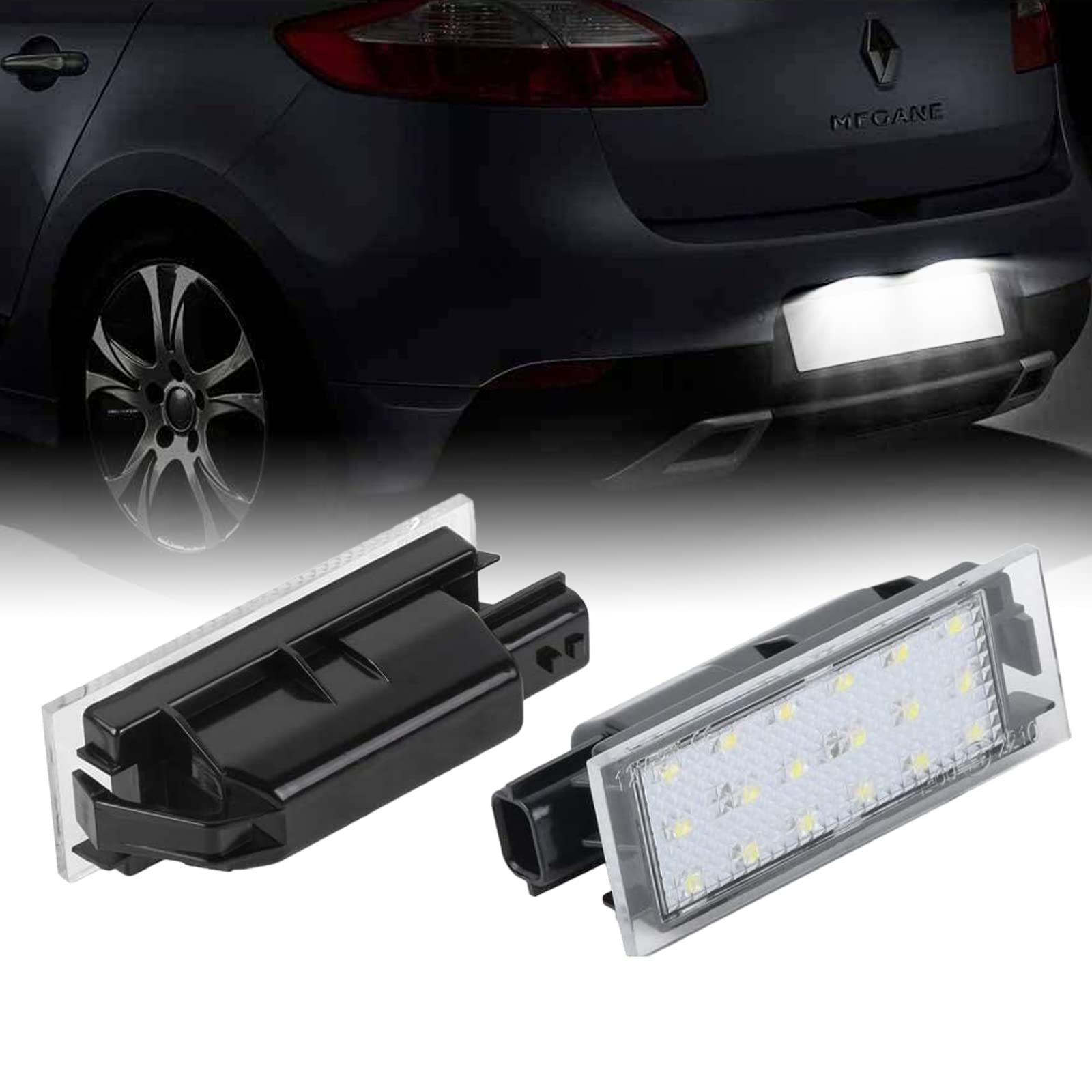 OZ-LAMPE LED Kennzeichenbeleuchtung für Renaul-t Vel Satis Twingo II Clio III IV Espace IV Laguna III II Phase II Master II Megane II III, Kennzeichen mit CANBus, Nummernschildbeleuchtung LED 2 Stücke von OZ-LAMPE