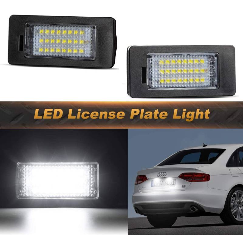 OZ-LAMPE LED Kennzeichenbeleuchtung für Au-di A1 S1 A4 B8 8K A5 A6 C7 S6 C7 A7 S7 Q5 RS5 Fecelift, Kennzeichenleuchten für VW GOLF6/7 Variant Plus SHARAN PASSAT Se-at Alhambra/Sko-da Fabia Oktavia von OZ-LAMPE