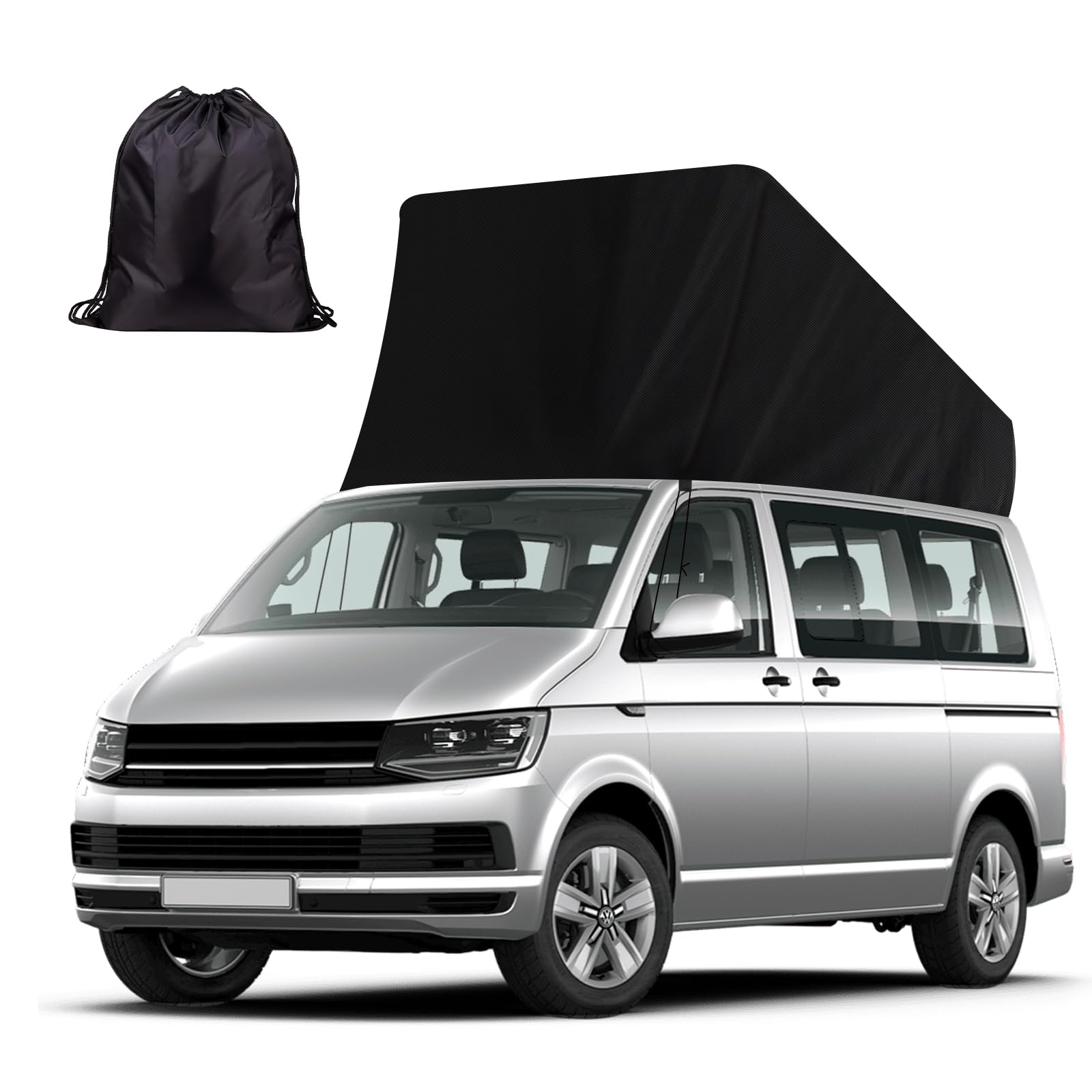 Gemsaya Dachschutz Ersatz für VW T5 T6, 600D Oxford-Stoff Schwarz Wetterschutz Pop-Top Camper Dachzelt für Aufstelldach Schlafdach Outdoor Camping, Mütze Calicap Regenschutz Wintercamping Gemsaya Dachschutz Ersatz für VW T5 T6, 600D Oxford-Stoff Schwarz Wetterschutz Pop-Top Camper Dachzelt für Aufstelldach Schlafdach Outdoor Camping, Mütze Calicap Regenschutz Wintercamping von Gemsaya