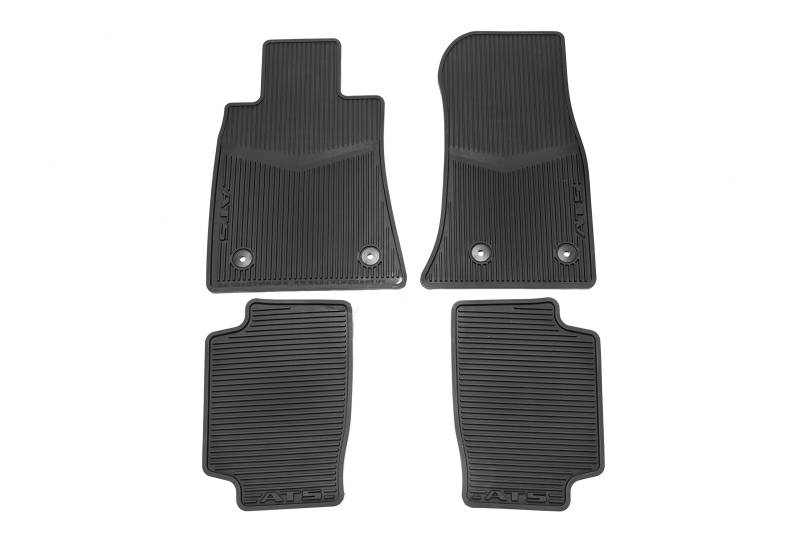 General Motors GM Accessories 22759927 Allwetter-Fußmatten vorne und hinten in Schwarz mit Deep Rib und ATS Logo von General Motors