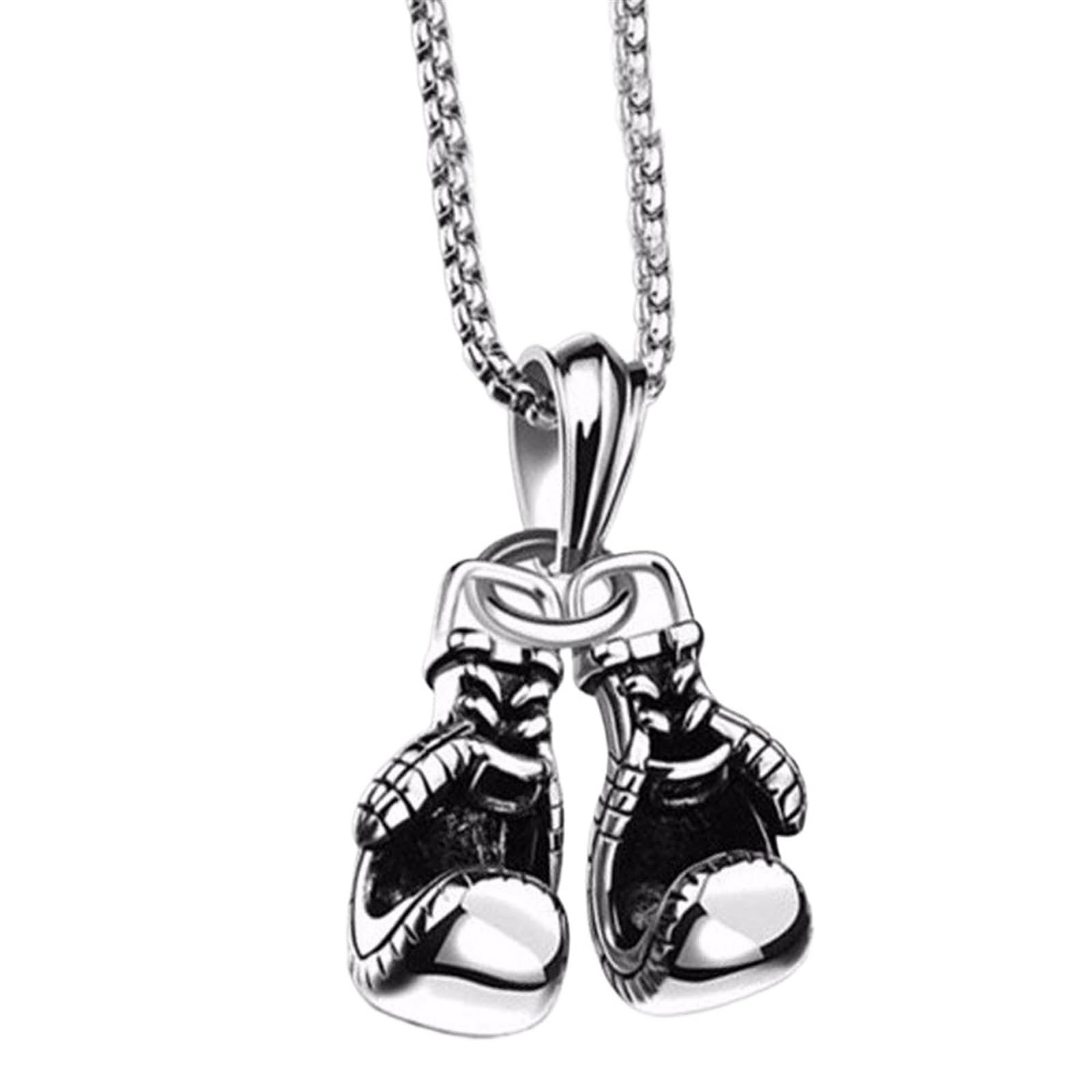 1 PC Einzigartige Boxhandschuhe Auto Anhänger Einfache Kreative Handschuhe Form Rückspiegel Hängen Ornament (Color : Silver) von Generic