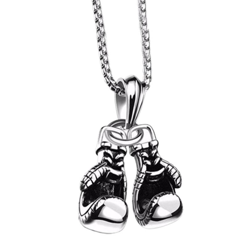 1 PC Einzigartige Boxhandschuhe Auto Anhänger Einfache Kreative Handschuhe Form Rückspiegel Hängen Ornament (Color : Silver) von Generic