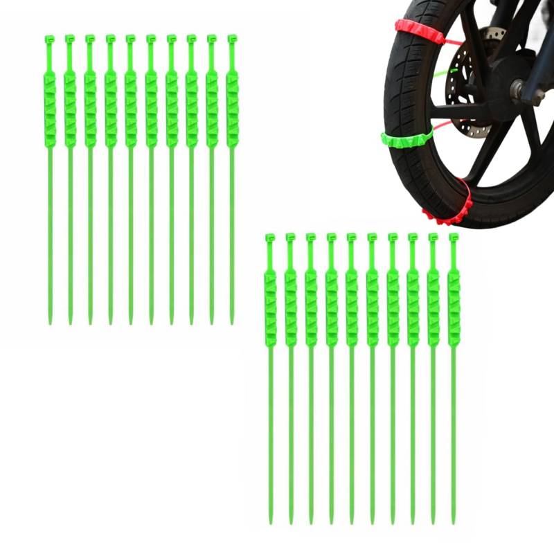 1 stücke Anti Schnee Ketten für Motorräder Anti Skid Reifen Ketten Notfall Schnee Reifen Ketten Universal Reifen Kabel Gürtel für Motorräder, Fahrräder von Generic