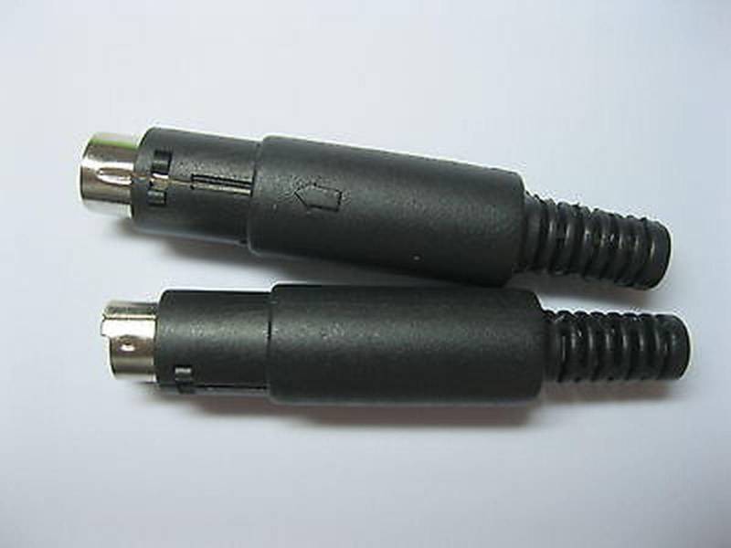 10 Stück DIN-Stecker 6-polig Mini mit Kunststoffgriff von Generic