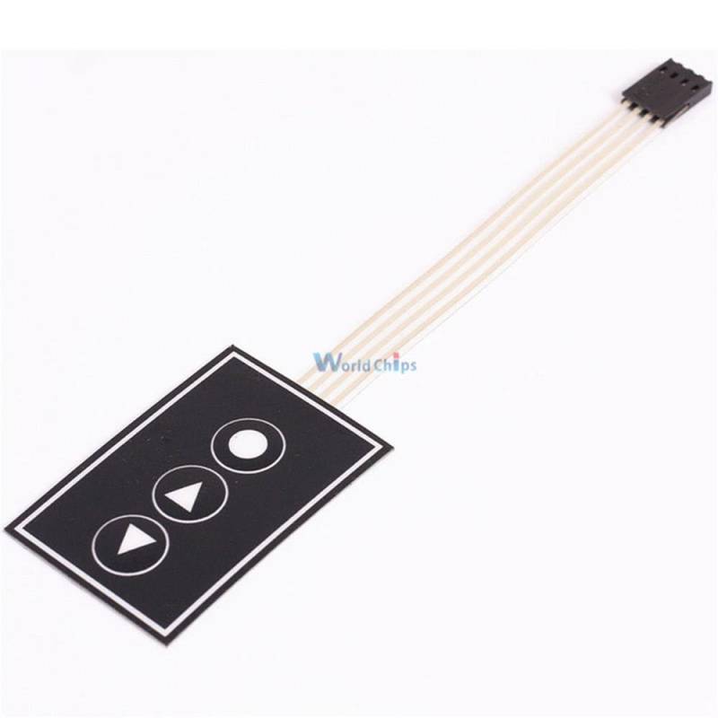 1x3 Matrix Array Membran Schalter Tastatur 3 Tasten Tastatur 1x3 Tasten Display Schalter Bedienfeld Für DIY von Generic
