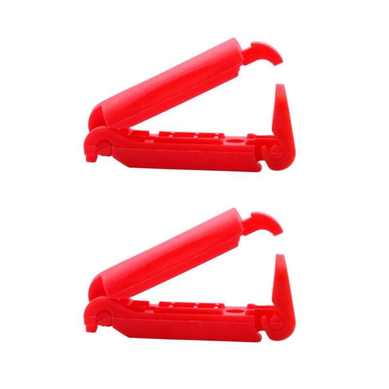 2 Stück Gurtversteller Seat Belt Clips Autositz Gurtversteller Auto Sicherheitsgurt Clip Gurt Stopper Clip Komfortabel Universelle Auto-Schultergurt-Positionierung Entspannen Schulter Hals, Rot (Rot) von Generic