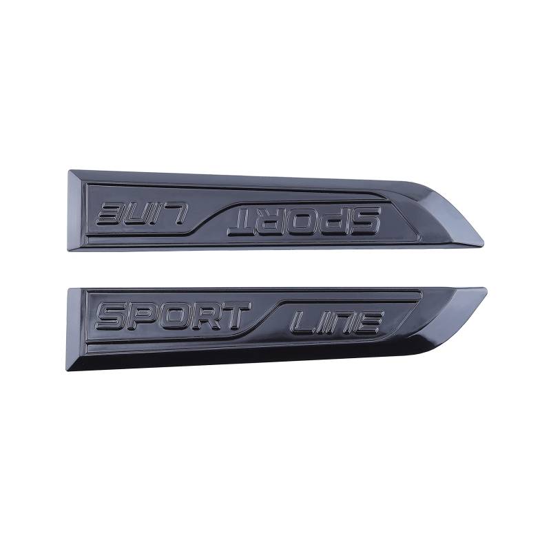 2 Stück Sport Line Emblem Auto Abzeichen Aufkleber für Auto Side Rear Dekoration Zubehör (schwarz) von Generic