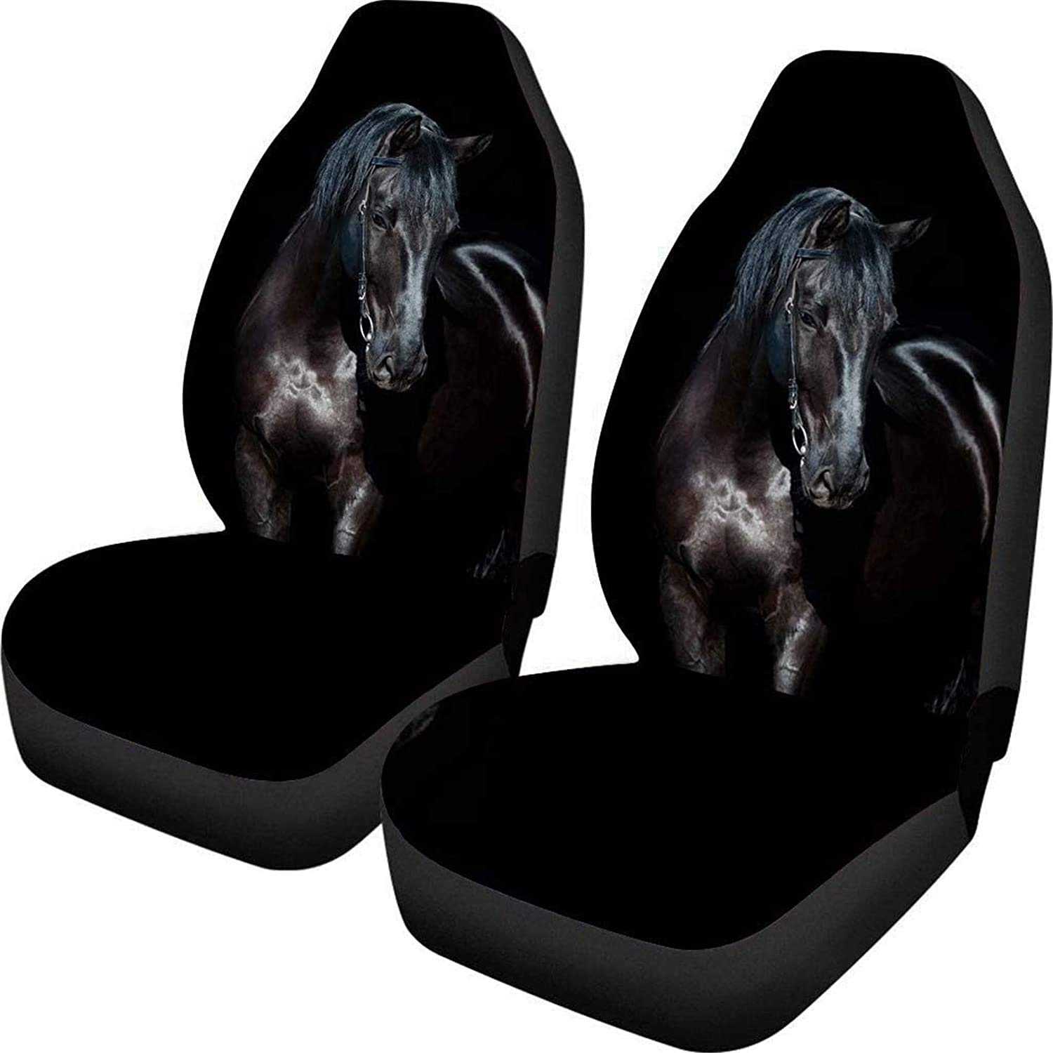 2 Stücke Autositzbezüge Schwarzes Tier Pferd- Autositzbezüge Vordersitze Universelle Autoschonbezüge Premium Design Sitzbezug Auto Vordersitze Für Suvs, Anhänger, Lastwagen, 52X138cm 2 Stücke Autositzbezüge Schwarzes Tier Pferd- Autositzbezüge Vordersitze Universelle Autoschonbezüge Premium Design Sitzbezug Auto Vordersitze Für Suvs, Anhänger, Lastwagen, 52X138cm von Generic