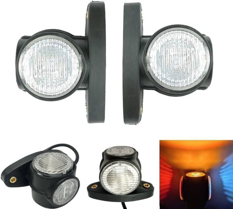 2 stk. LED Begrenzungsleuchten 12V 24V Positionsleuchten Anhänger LKW PKW E4 von Generic